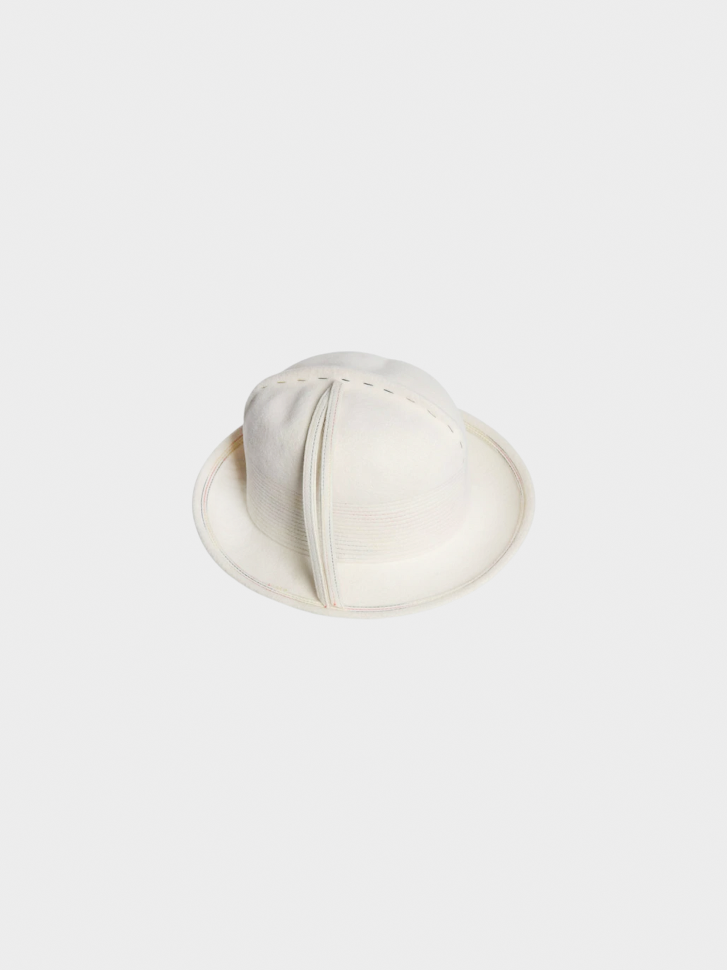 Yves Saint Laurent 1960s Ivory Felt Fedora Hat