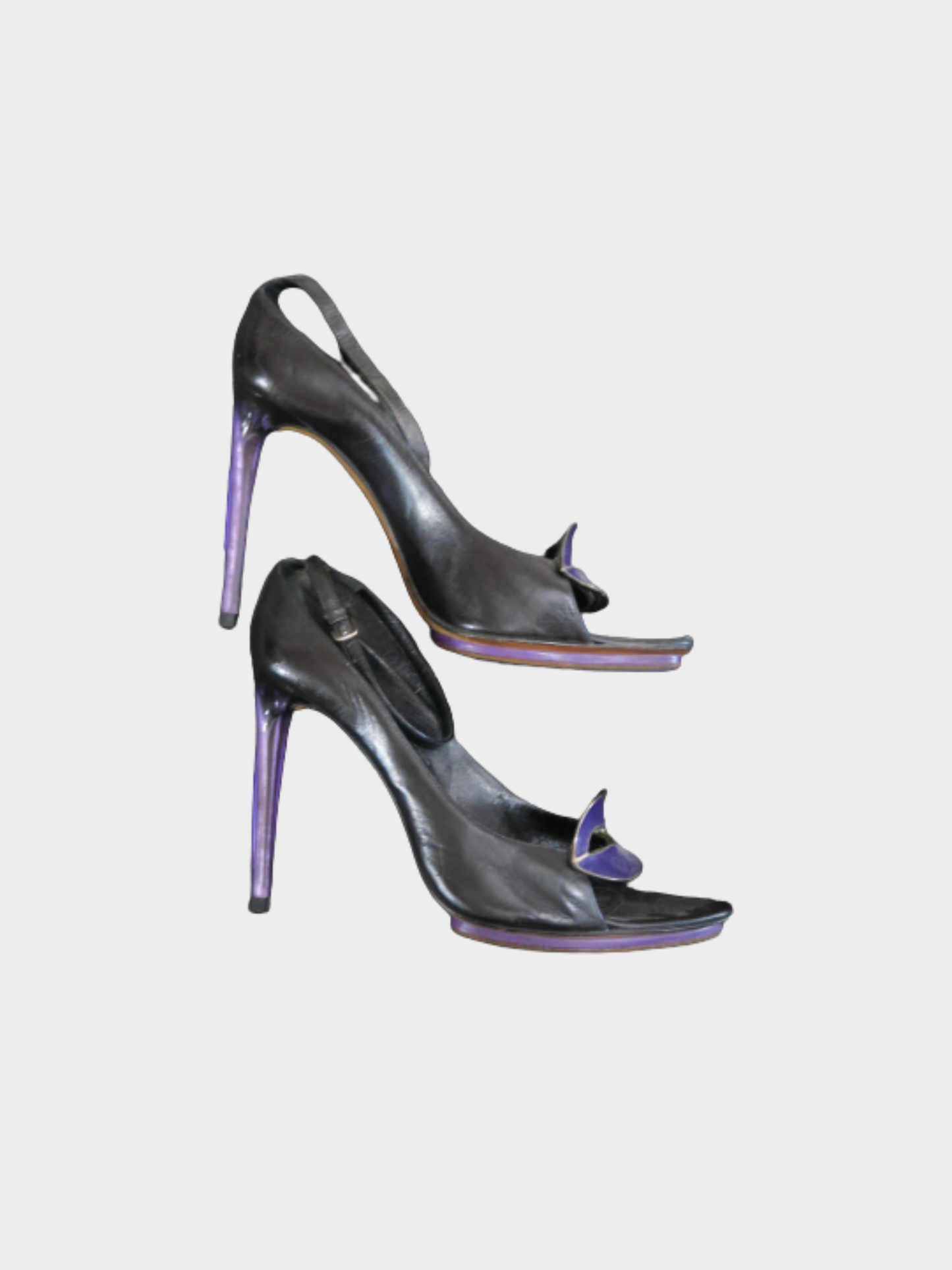 Yves Saint Laurent by Tom Ford SS 2003 Black Leather Lips Heels