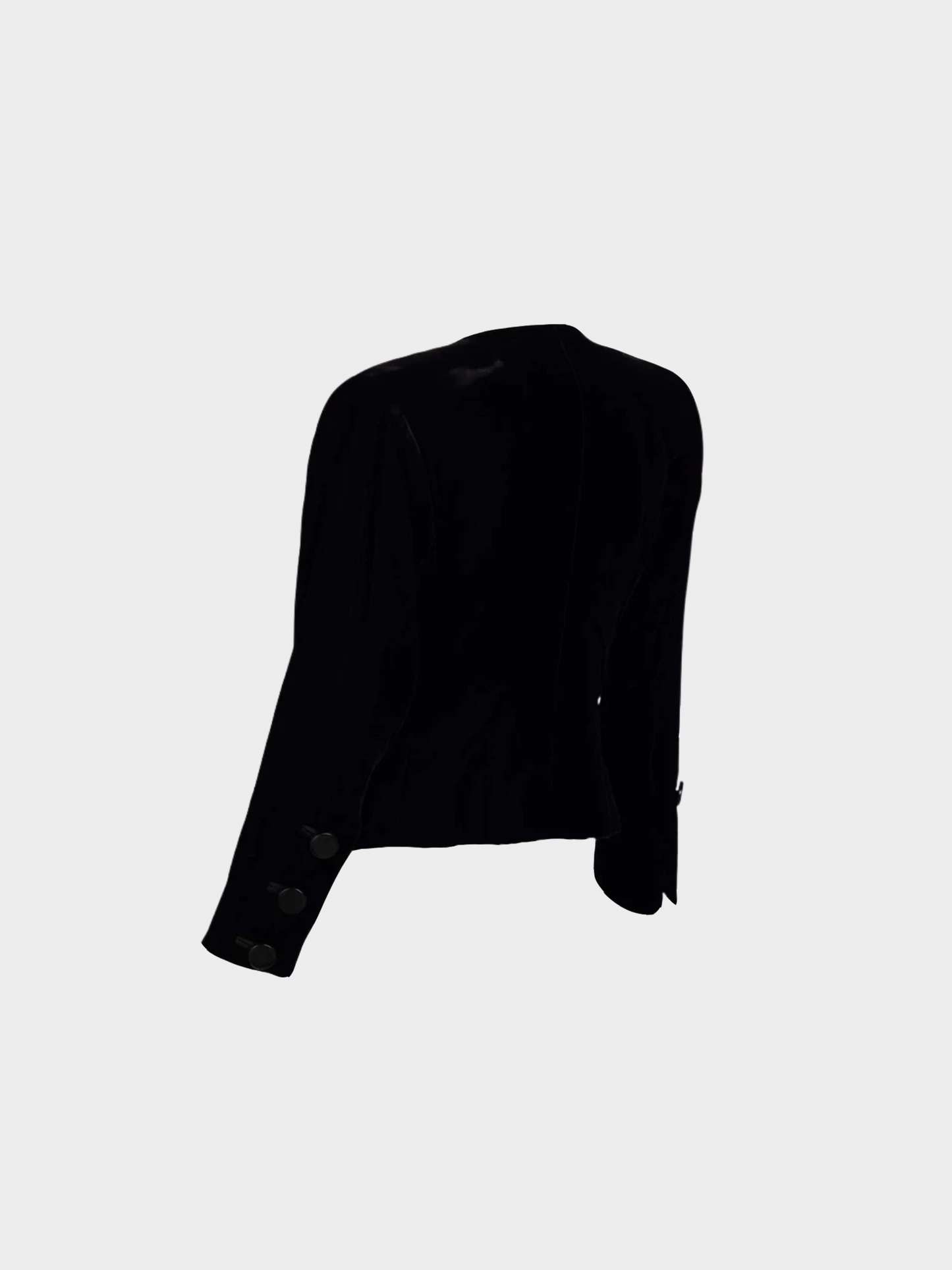 Yves Saint Laurent 1989 Runway Velvet Red and Green Embroidered Jacket