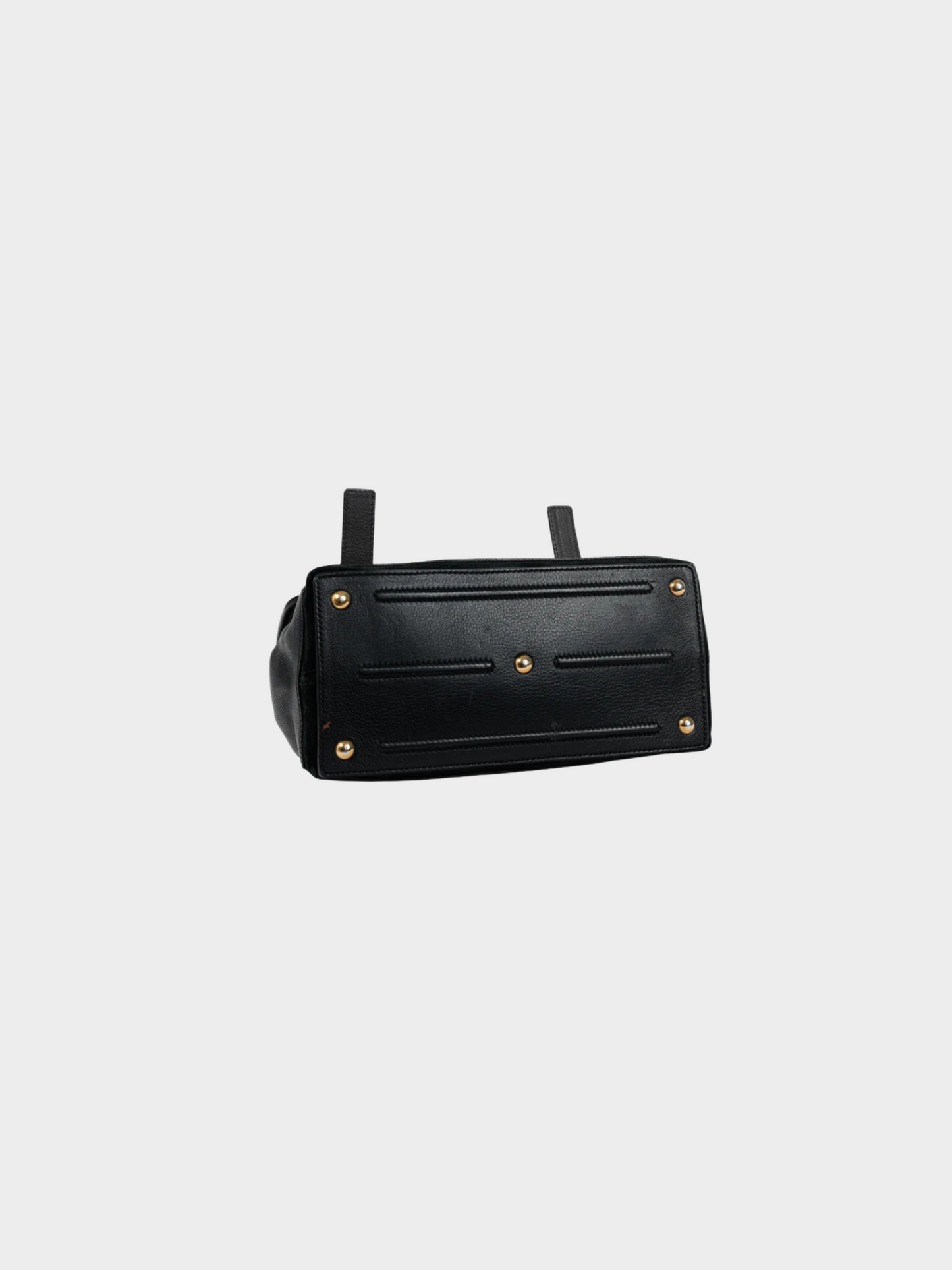 Yves Saint Laurent 2012 Leopard Printed Cowhide & Black Leather Bag