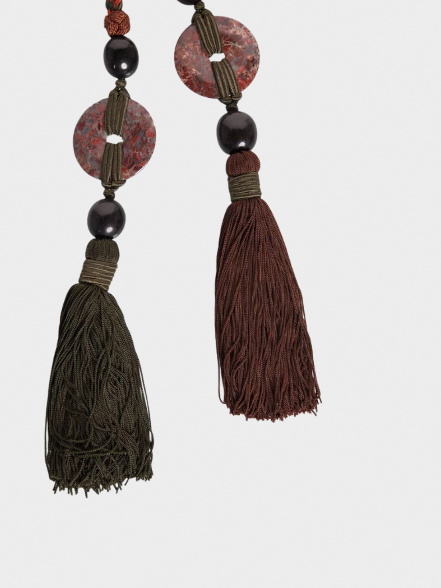 Yves Saint Laurent 1990s Multicoloured Braided Tassel and Beaded Belt