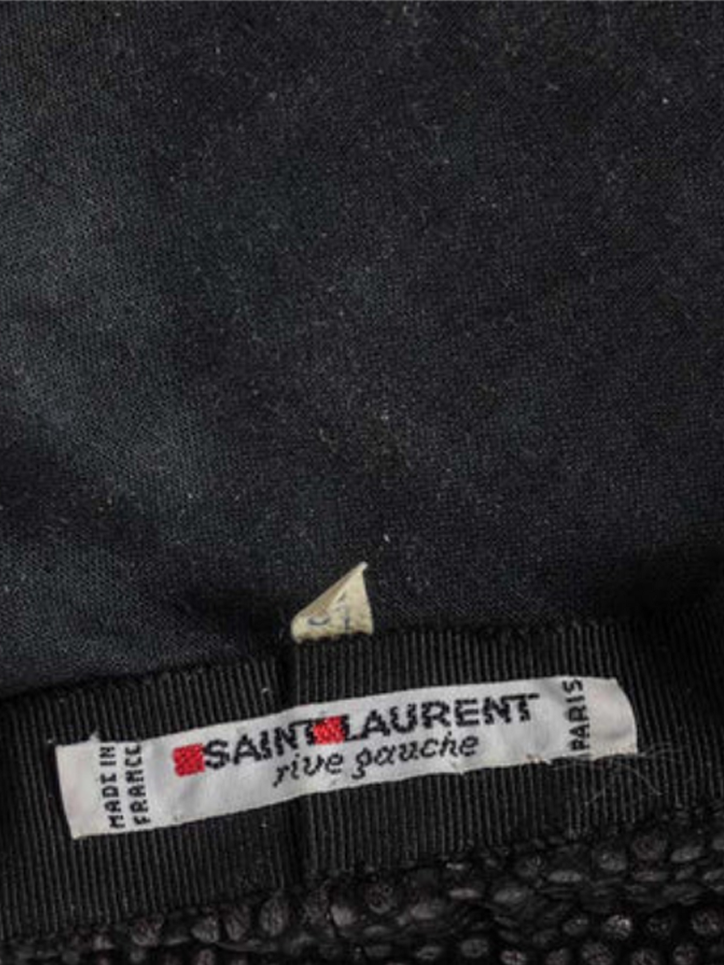Yves Saint Laurent 1980s Black Leather Beret