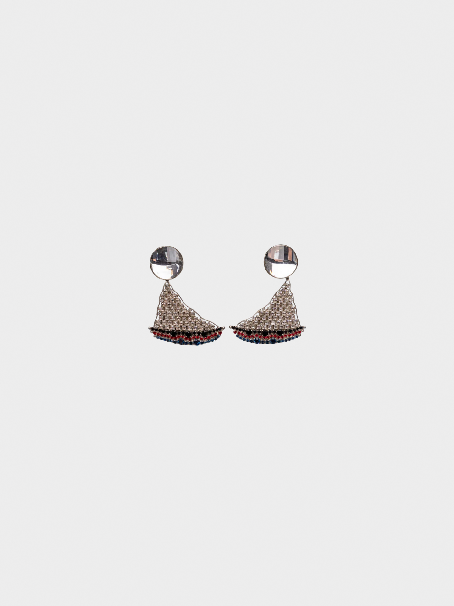 Yves Saint Laurent SS 1988 Crystal Sailboat Earrings