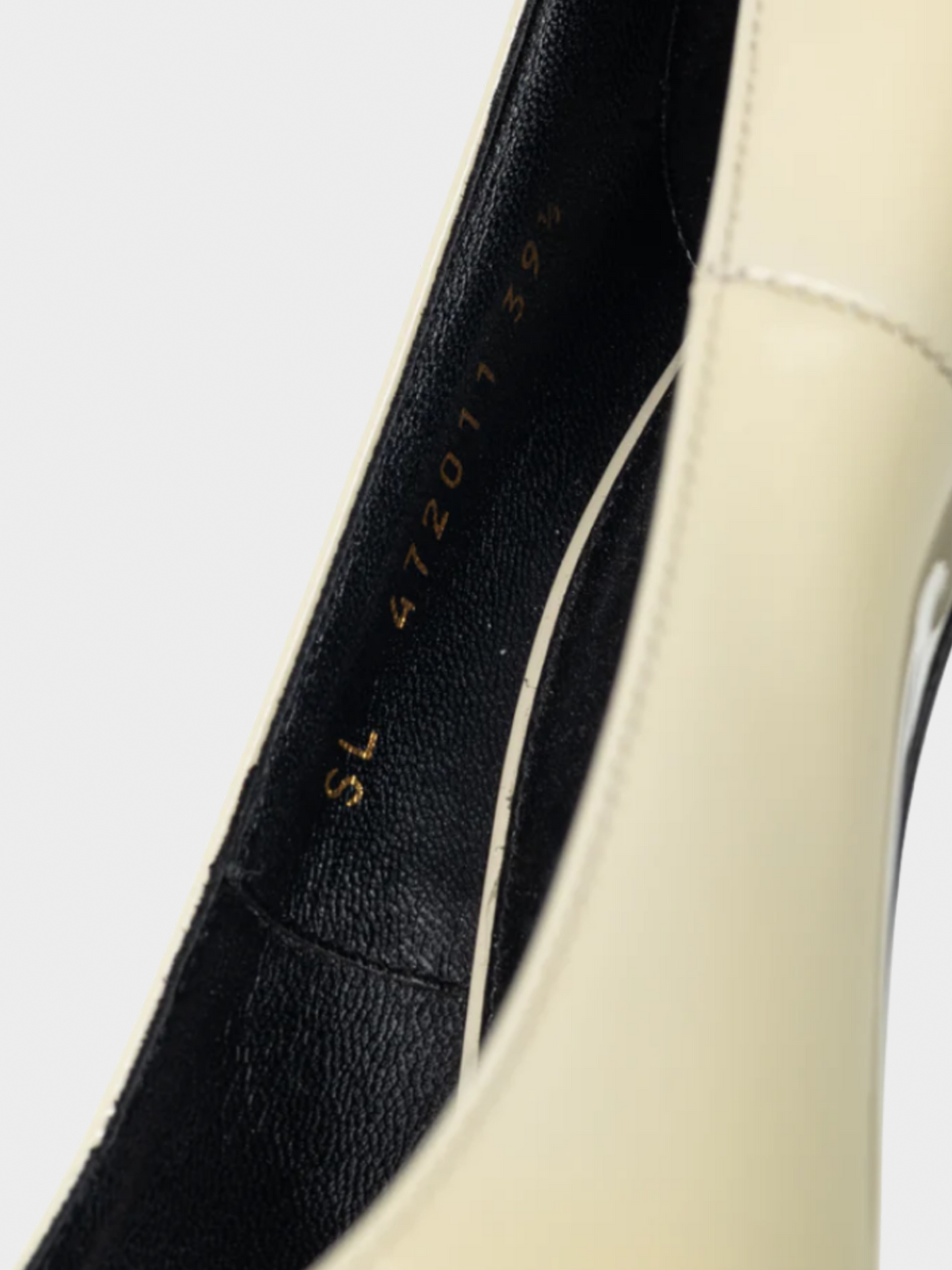 Yves Saint Laurent 2010s Opyum Cream Patent YSL Cassandre Pointed-Toe Pumps