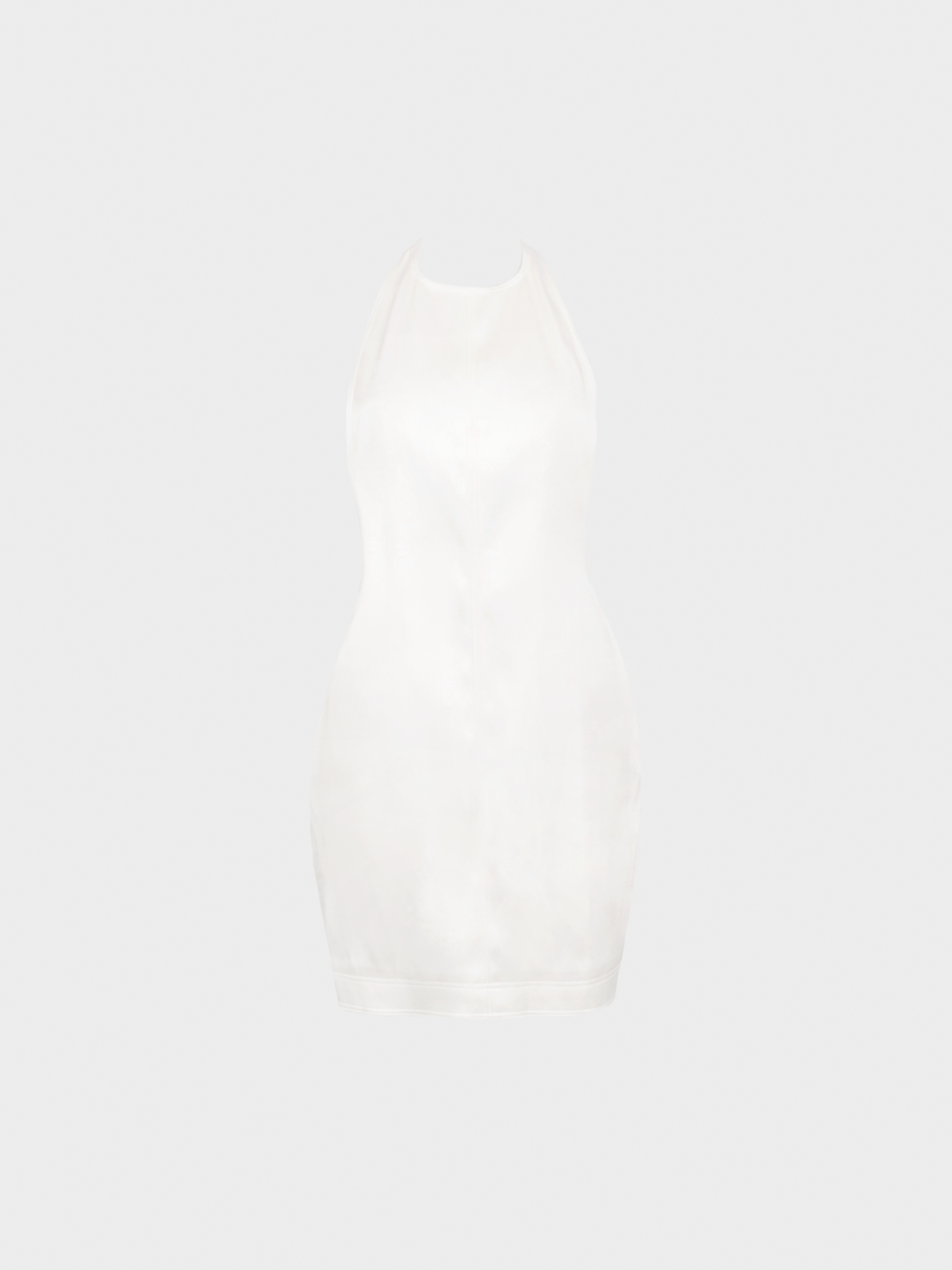 Yves Saint Laurent 2020s White Silk Racerback Mini Dress