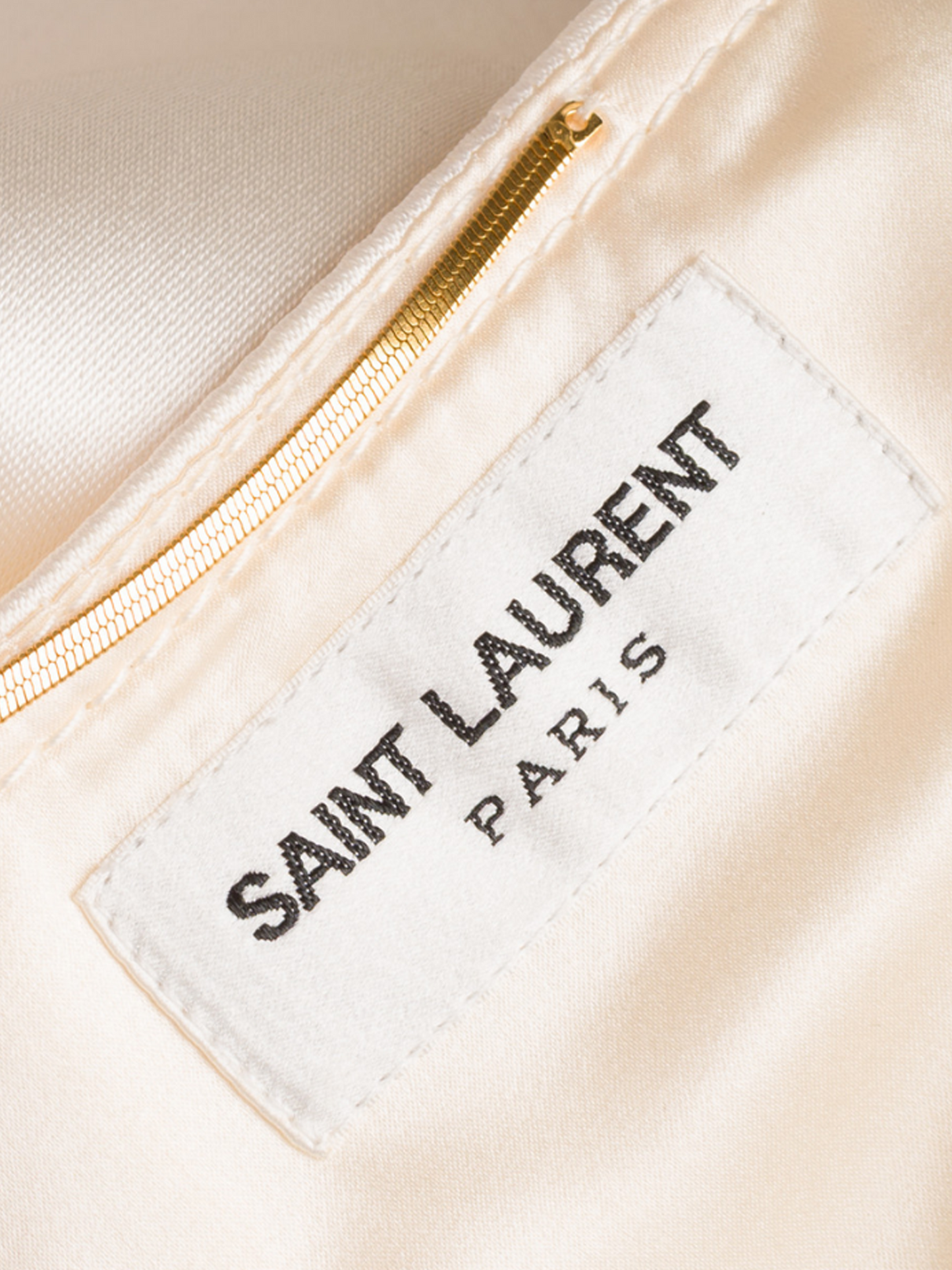 Yves Saint Laurent 2020s White Silk Racerback Mini Dress