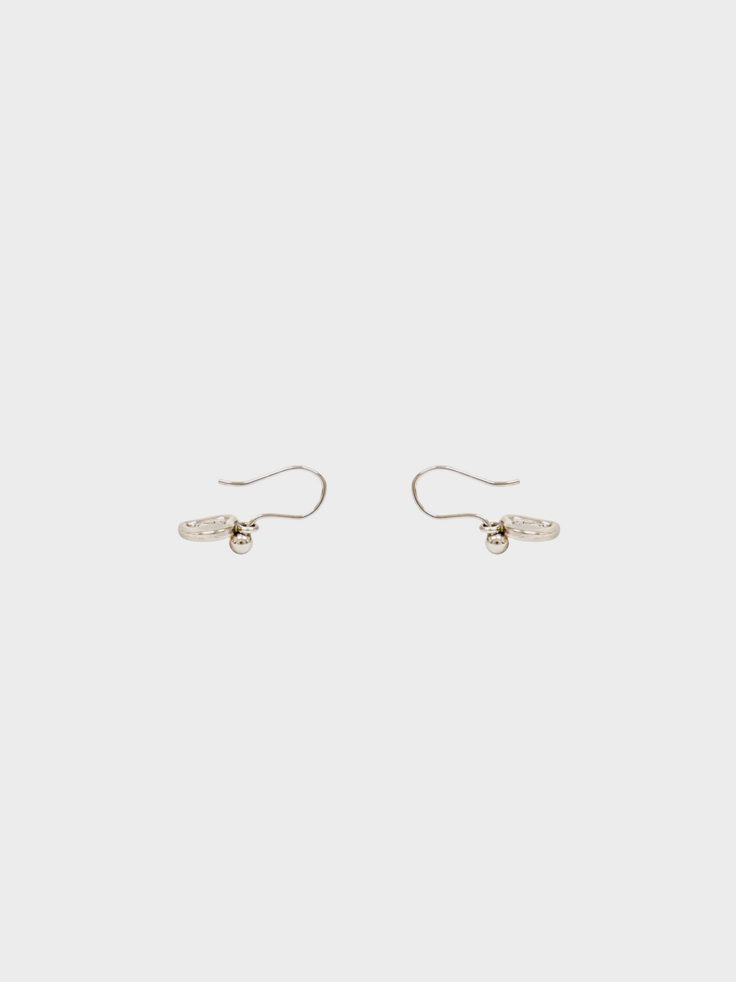Yves Saint Laurent 1990s Logo Heart Hanging Earrings