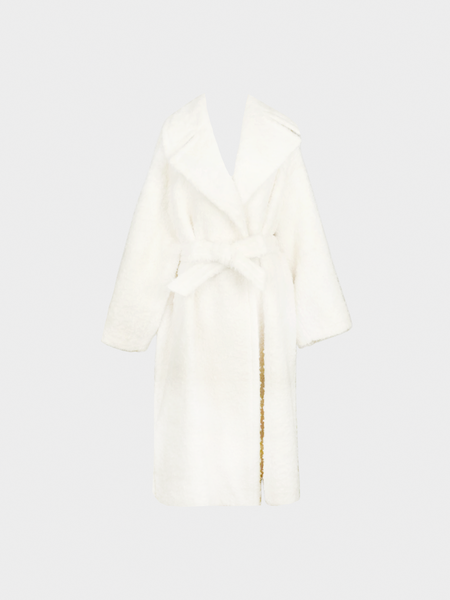 Alaïa 2010s White Alpaca Wool Coat