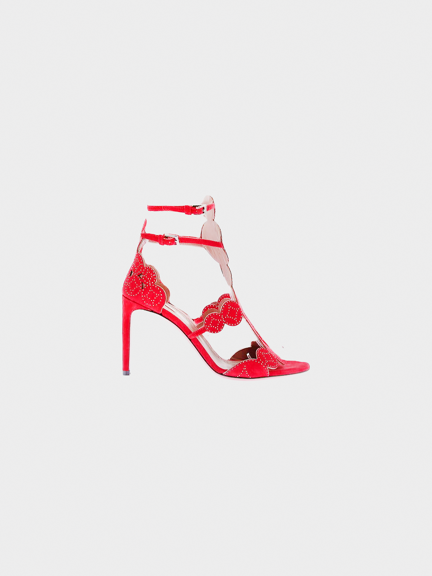 Alaïa 2010s Red Suede Leather High Heel Sandals