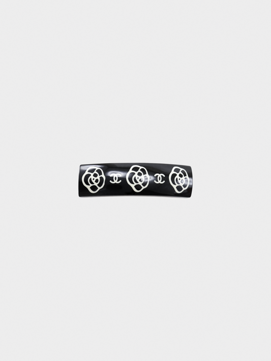 Chanel 2000S Black Coco Mark Valletta Barrette