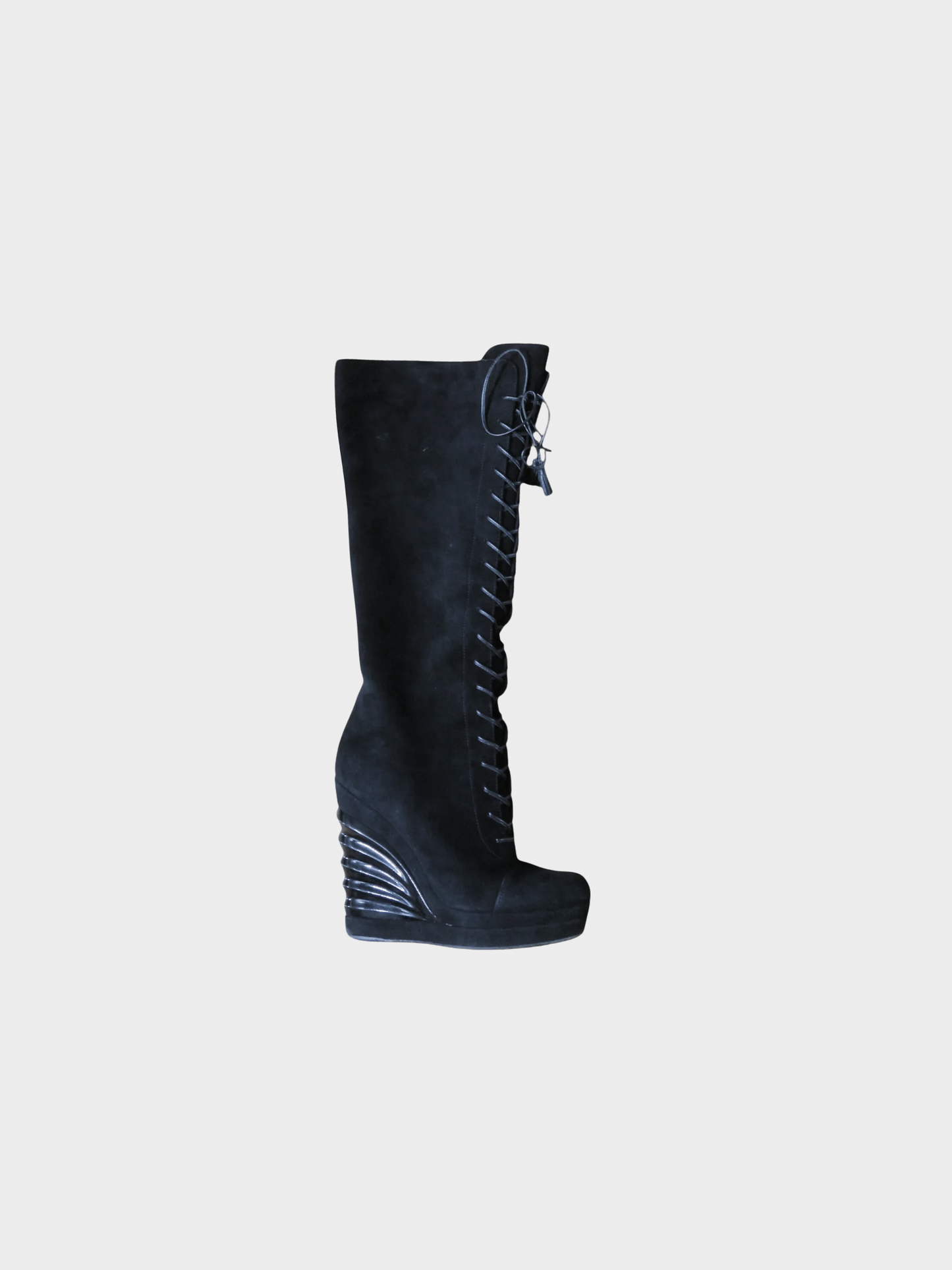 Yves Saint Laurent 2000S Suede Platform Boots