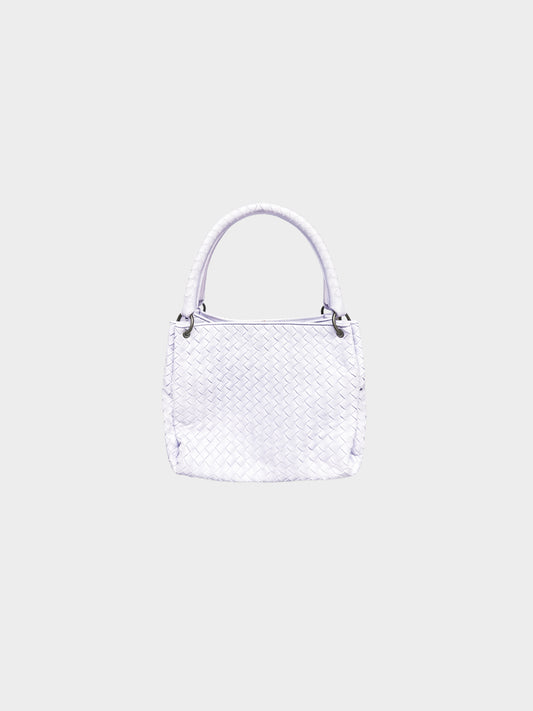 Bottega Veneta 2010s Light Purple Intrecciato Nappa Leather Bucket Bag