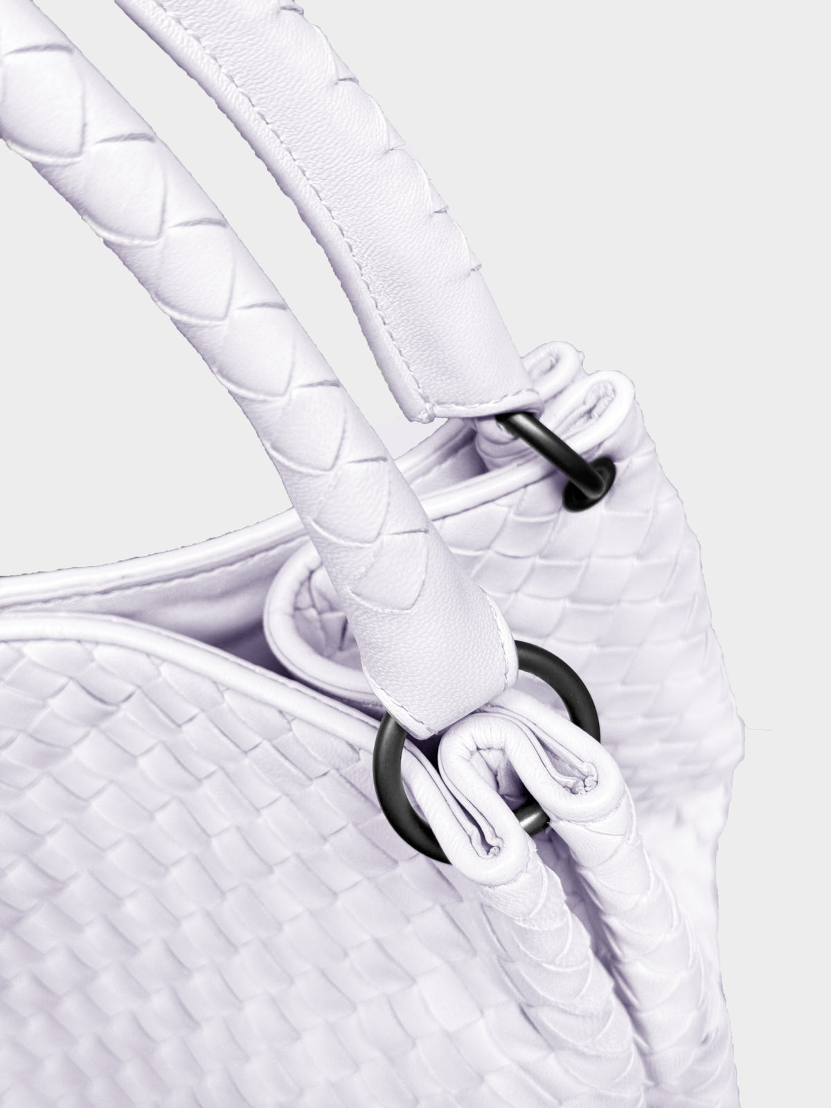 Bottega Veneta 2010s Light Purple Intrecciato Nappa Leather Bucket Bag