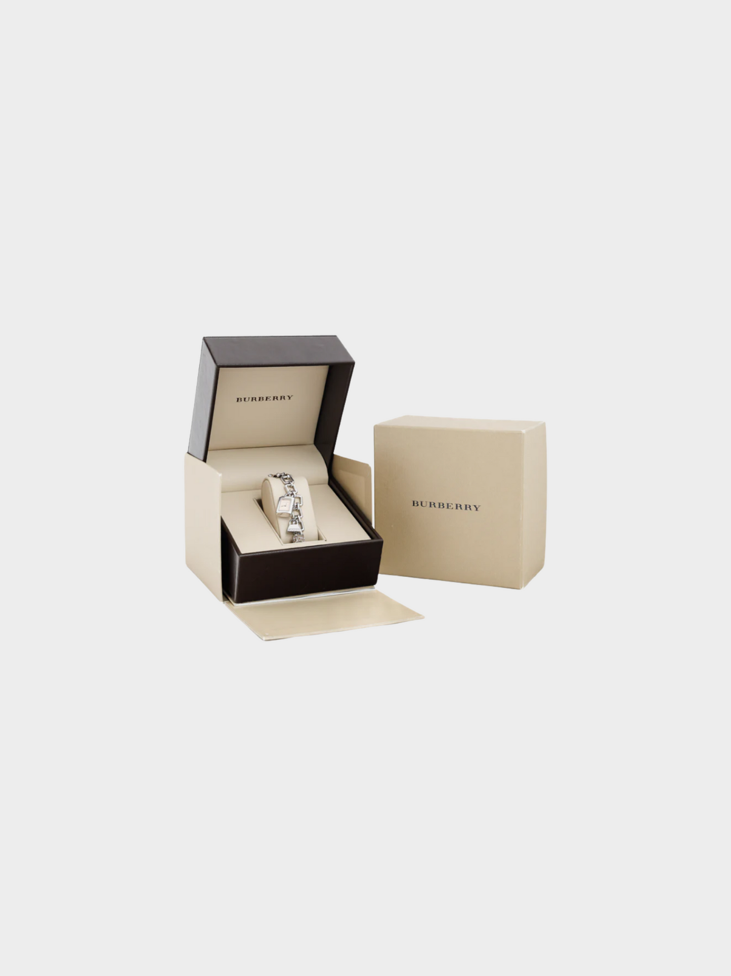 Burberry 1990s Silver-Tone Charm Chain-link Bracelet Watch