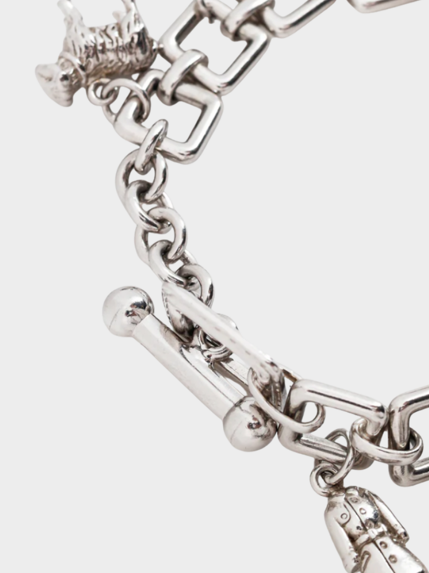 Burberry 1990s Silver-Tone Charm Chain-link Bracelet Watch