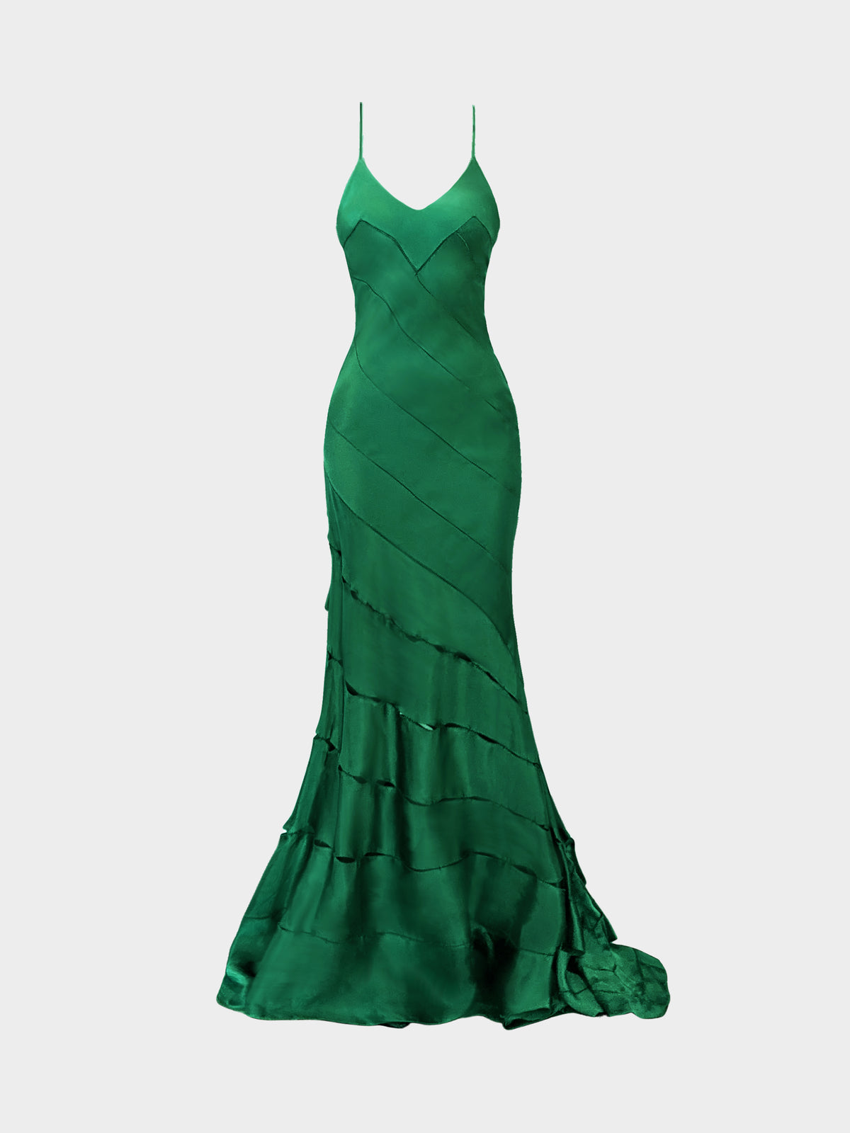 Roberto Cavalli SS 2004 Green Silk Mermaid Gown