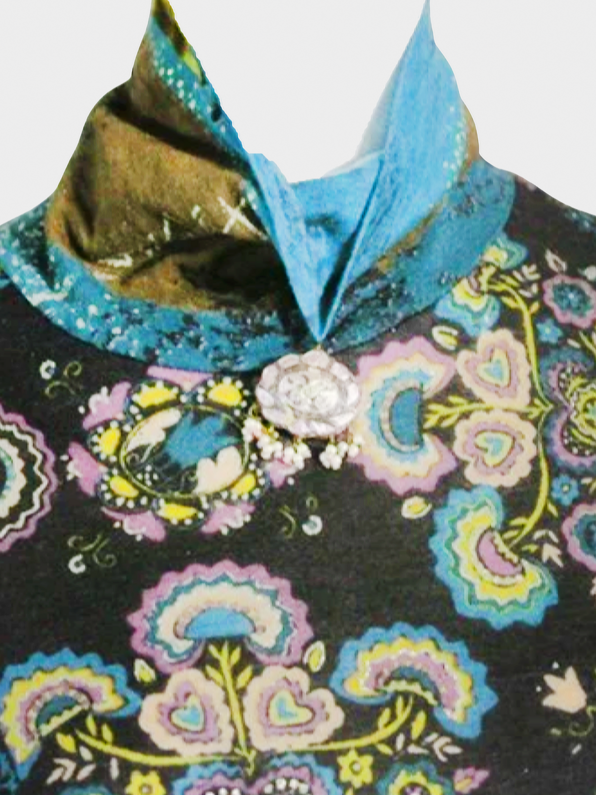 Roberto Cavalli 2000s Multicoloured Galaxy Printed Turtleneck Top