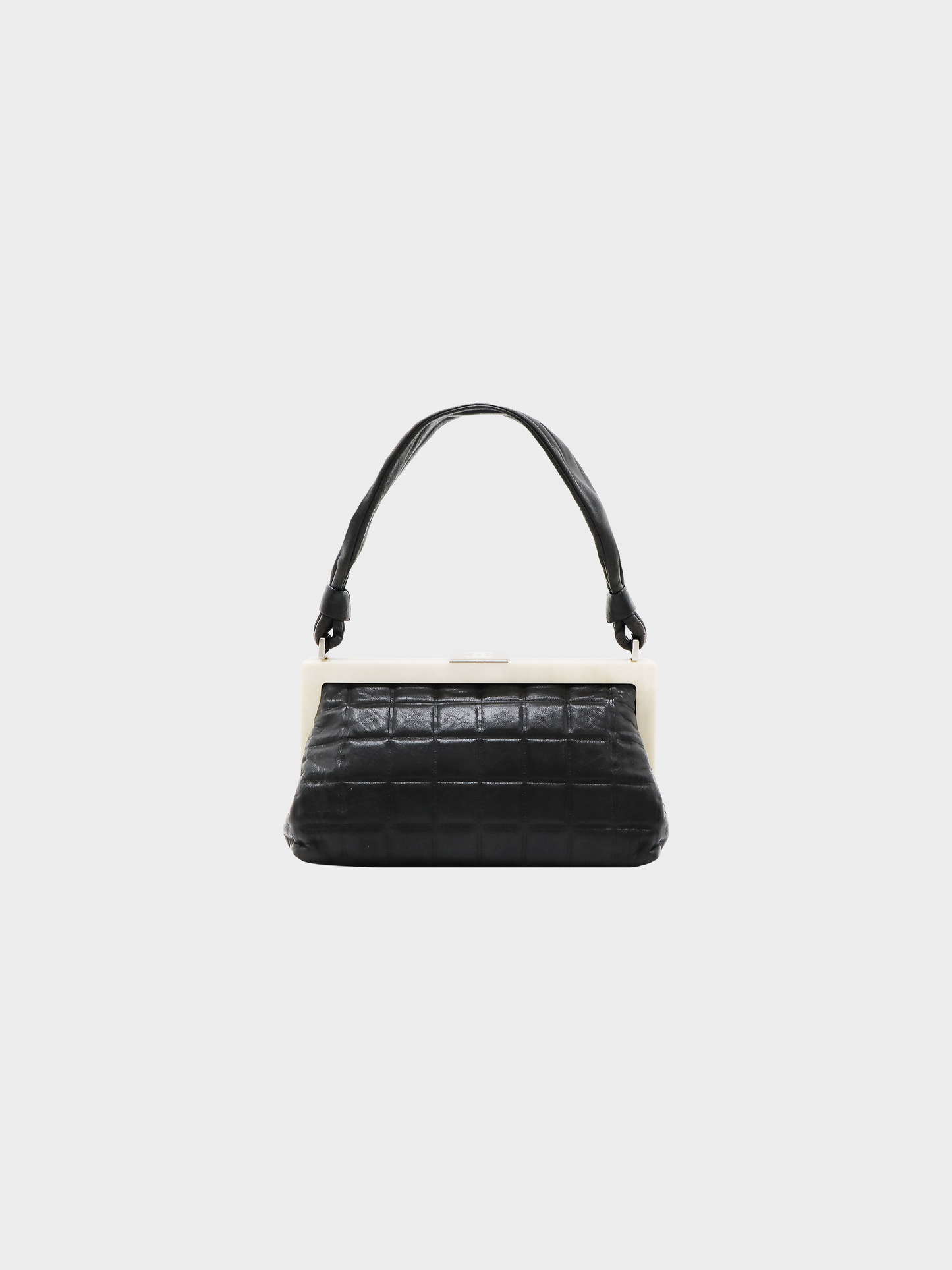 Chanel 2001-2002 Black Lambskin Chocobar Handbag