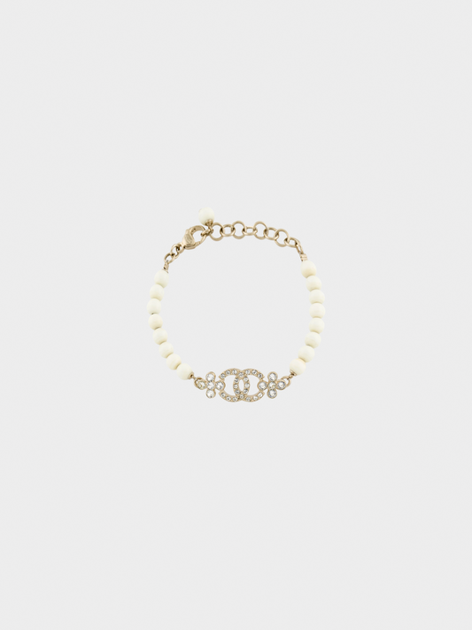 Chanel Fall 2023 Strass & Resin Beads CC Station Bracelet