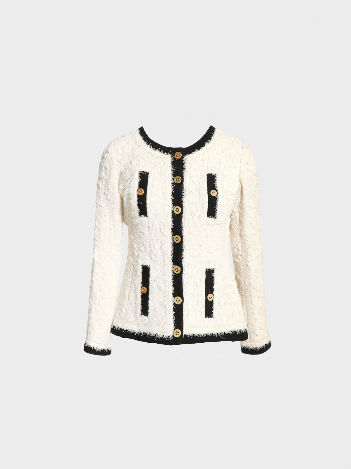 Chanel FW 1994 Runway Cream Tweed Jacket