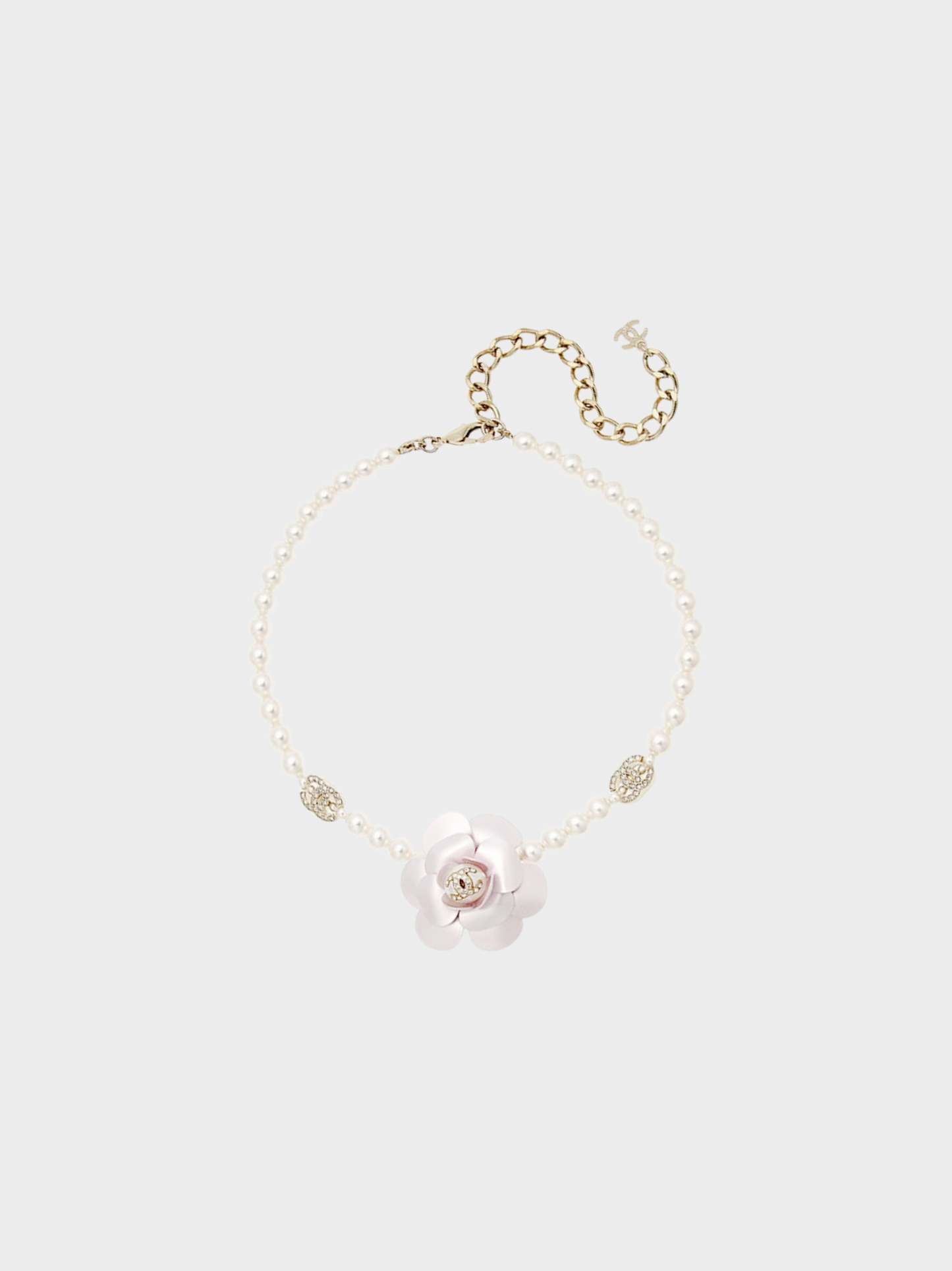 Chanel 2023 Camellia White Pearl Necklace