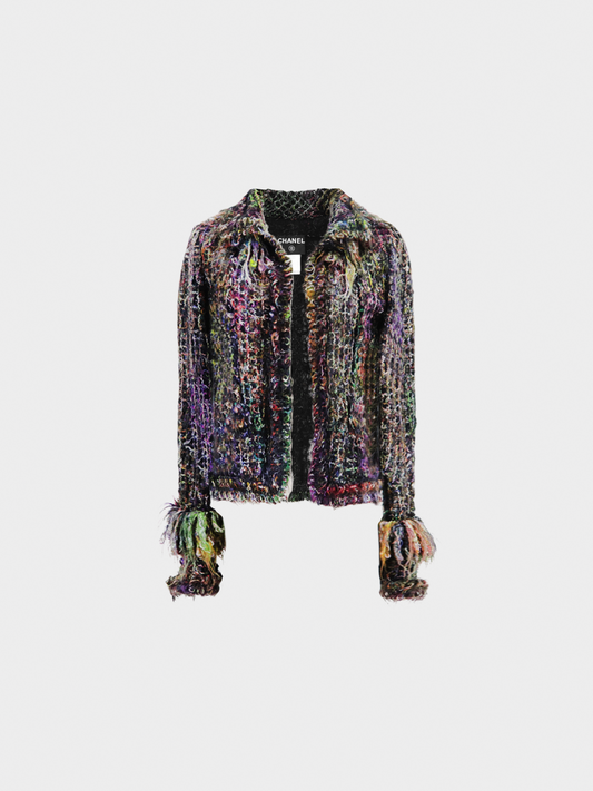 Chanel 2003 Rainbow Mohair Tweed Jacket