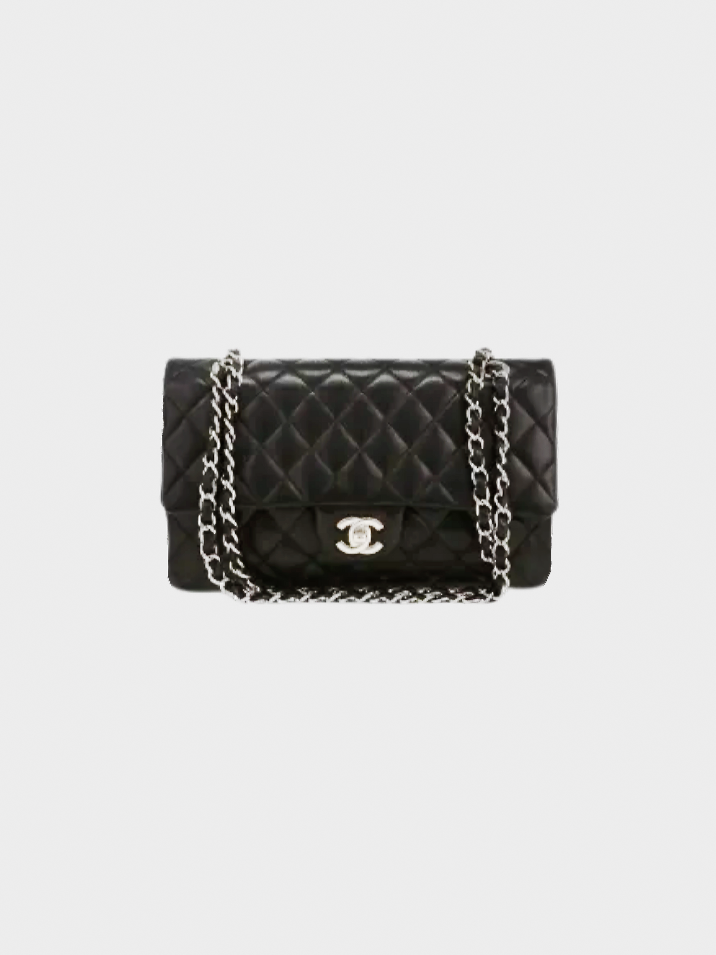 Chanel 2012 Black Classic 25 Caviar Skin Flap Bag