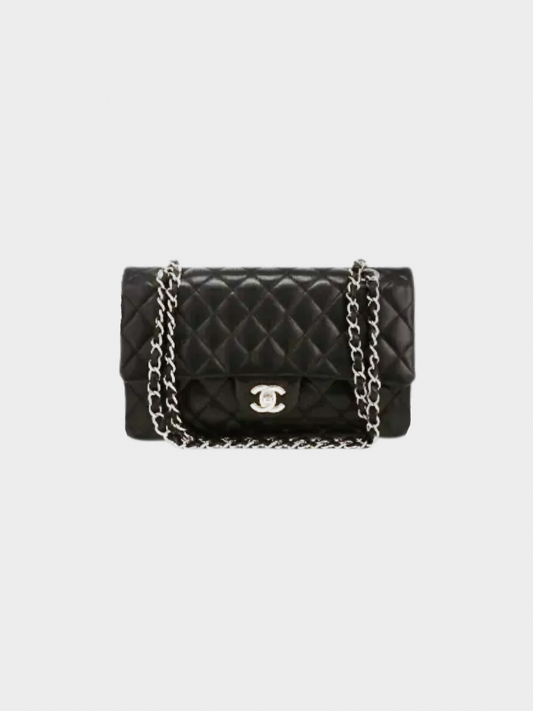 Chanel 2012 Black Classic 25 Caviar Skin Flap Bag