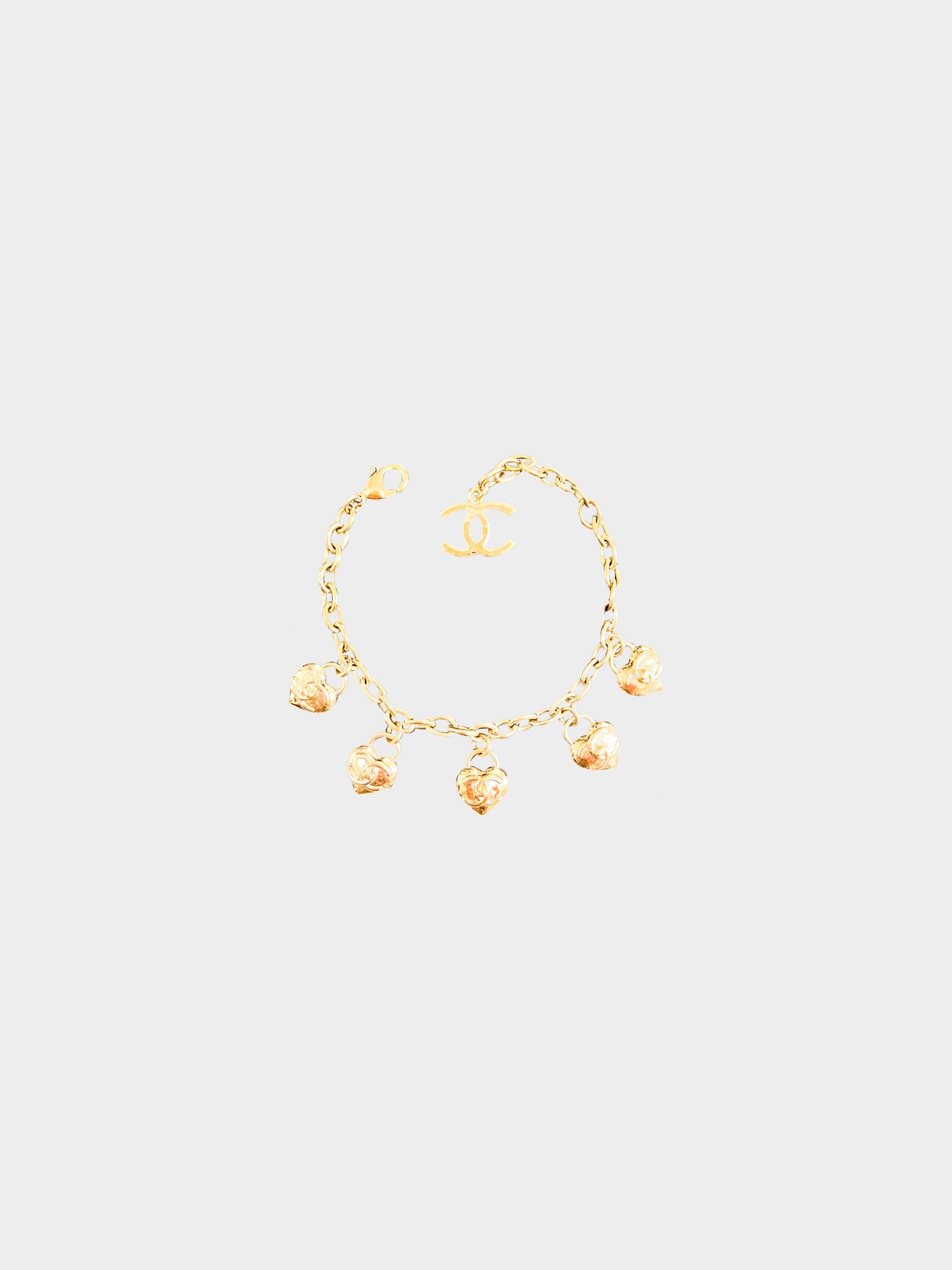 Chanel 2022 Heart Lock Charm Bracelet