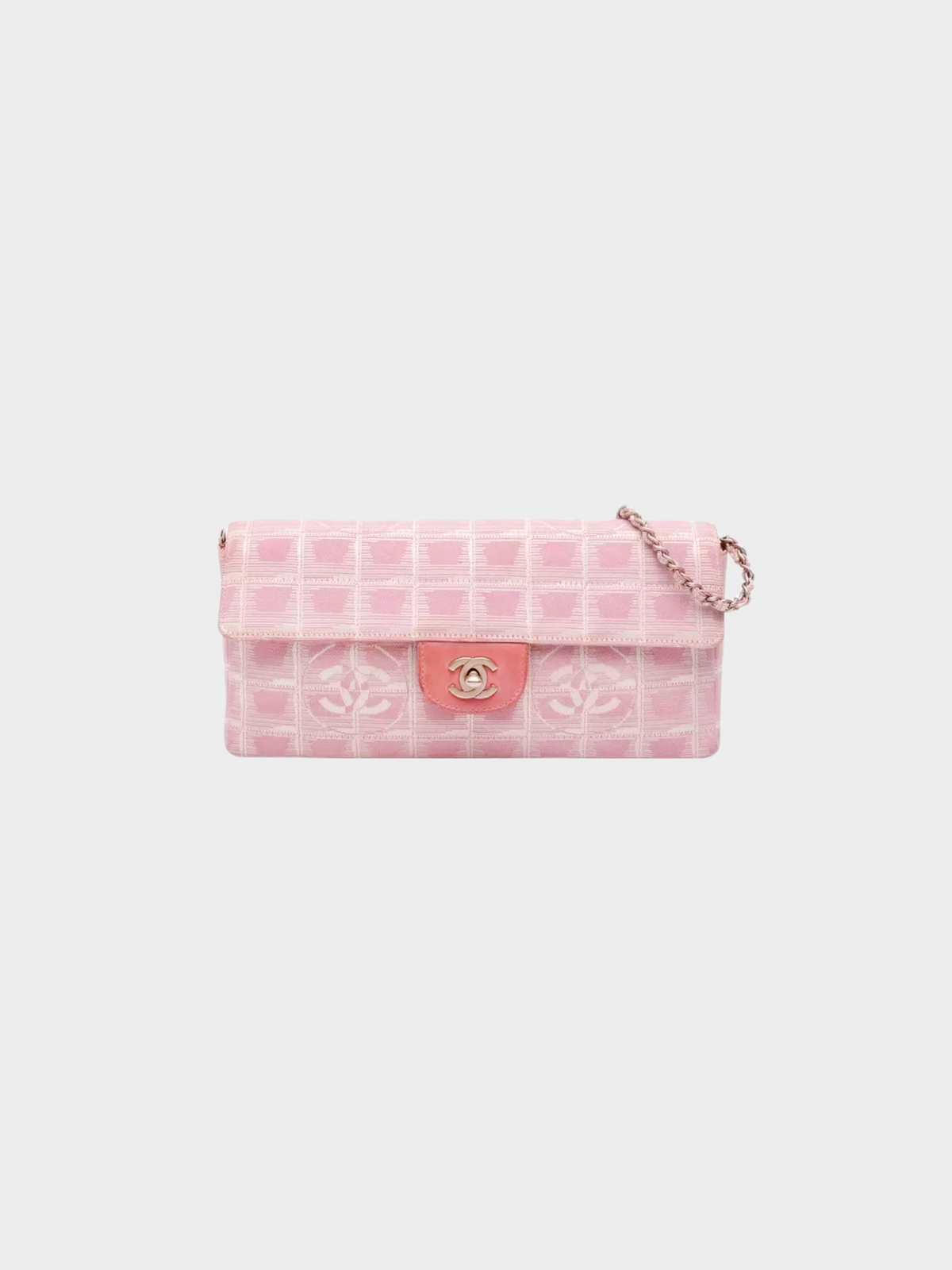Chanel 2000-2002 New Travel Line Nylon East West Flap Shoulder Bag