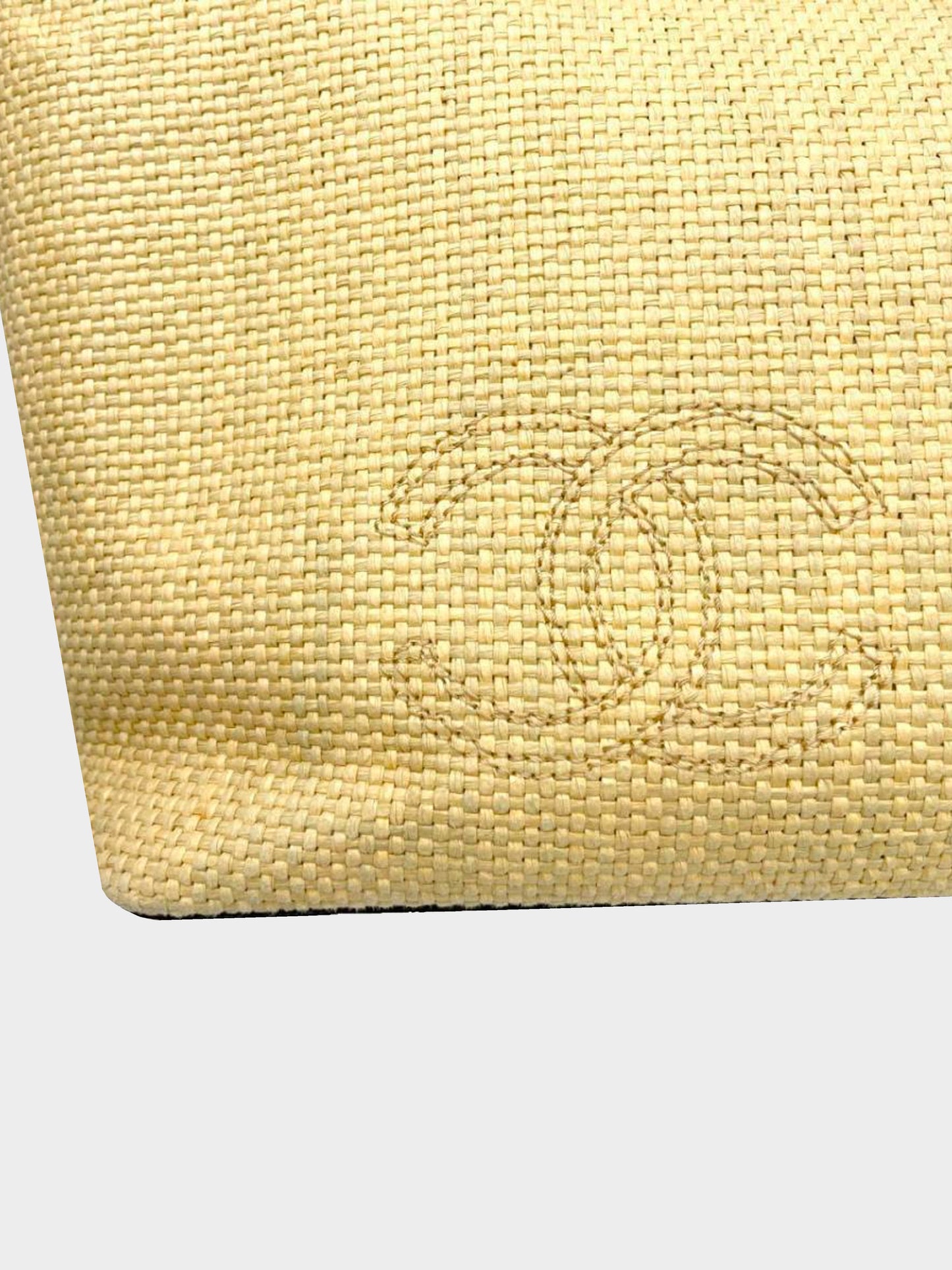 Chanel 1999 Raffia Logo Tote