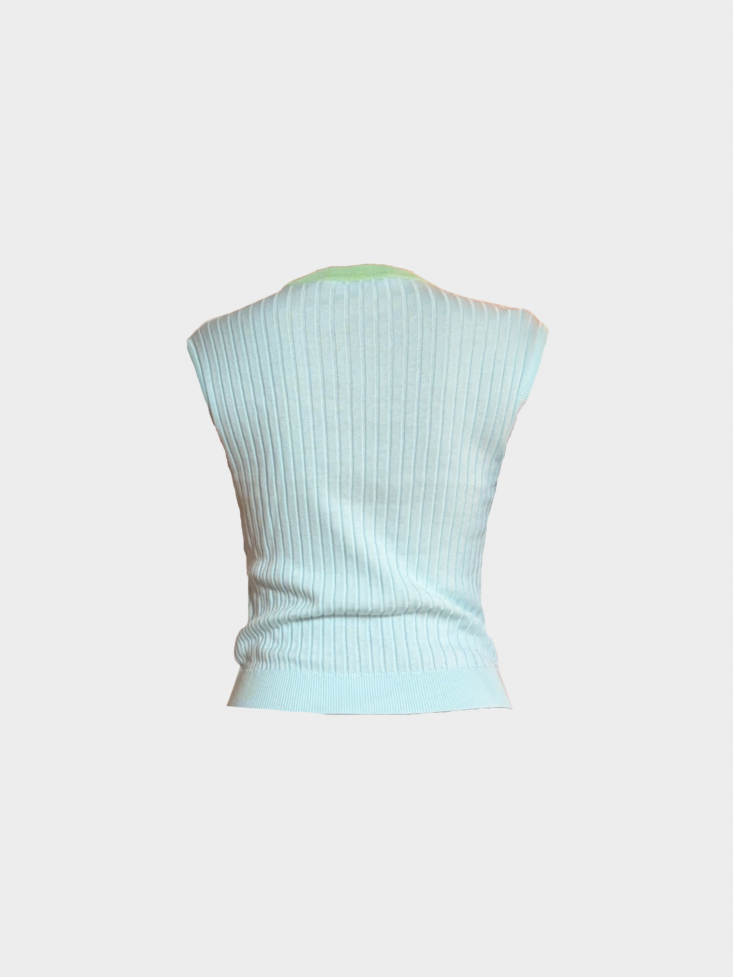 Chanel 1997 Blue Contrast Trim Cardigan and Top Set