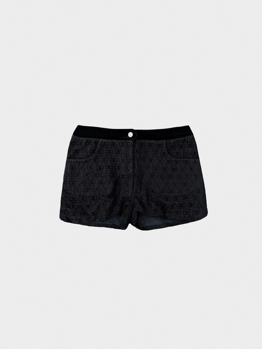 Chanel 2000s Black CC Logo Shorts