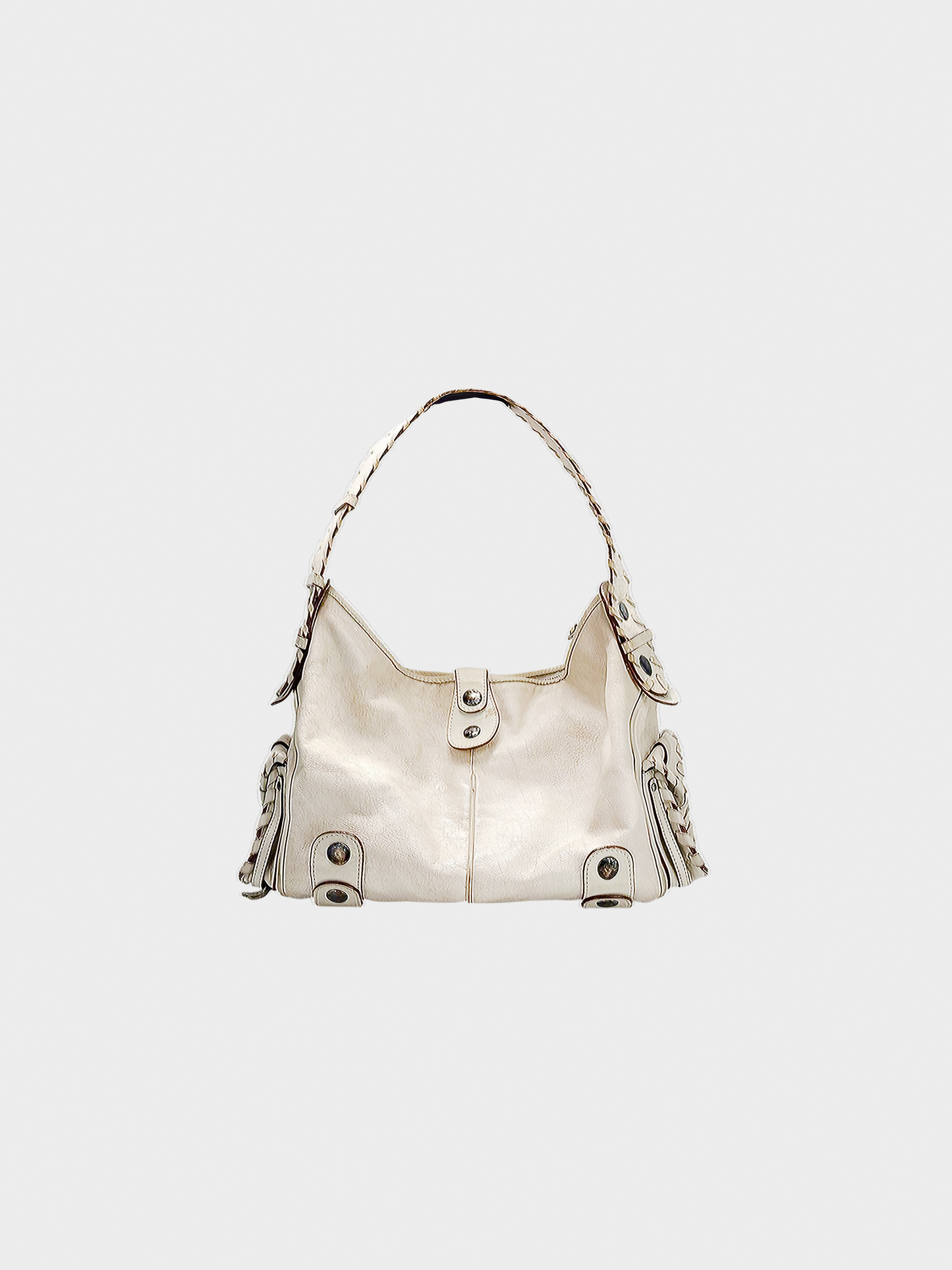 Chloe 2000s Silverado Cream Leather Shoulder Bag