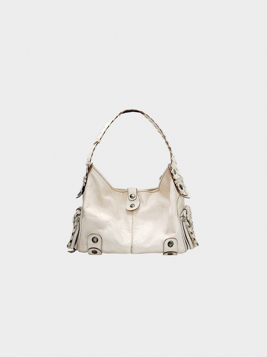 Chloe 2000s Silverado Cream Leather Shoulder Bag