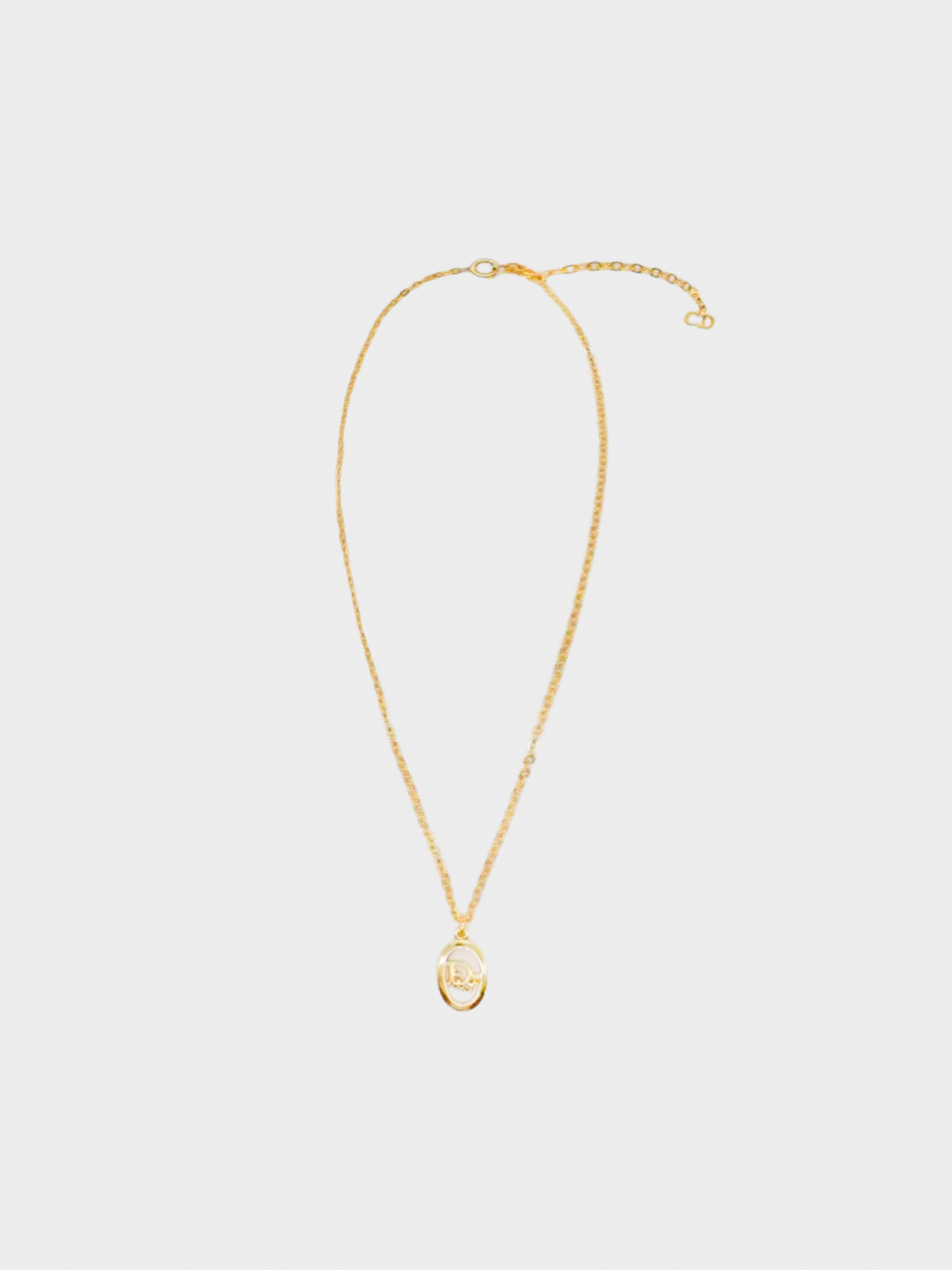 Christian Dior 2000s Gold Logo Necklace
