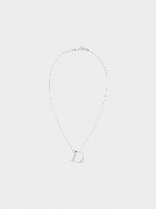 Christian Dior 2000s D logo Charm Necklace