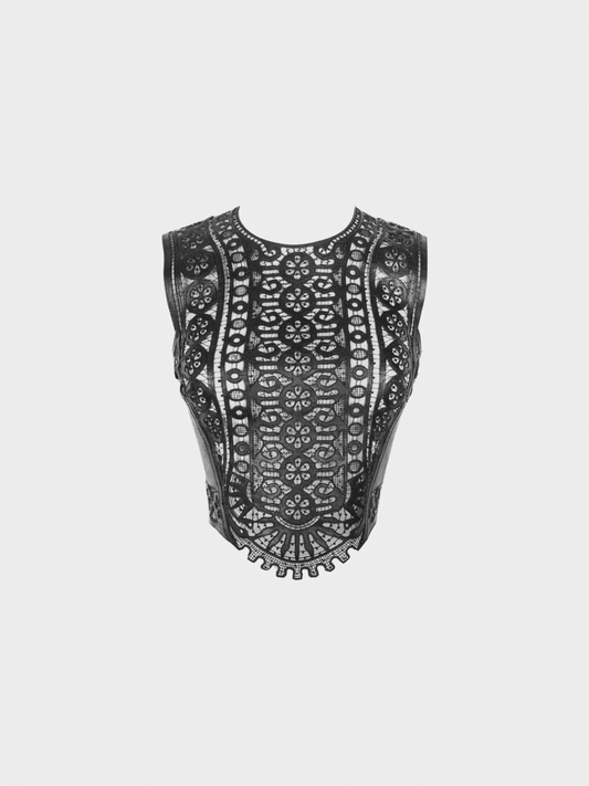Christian Dior Resort 2020 Black Lace Dickey Top