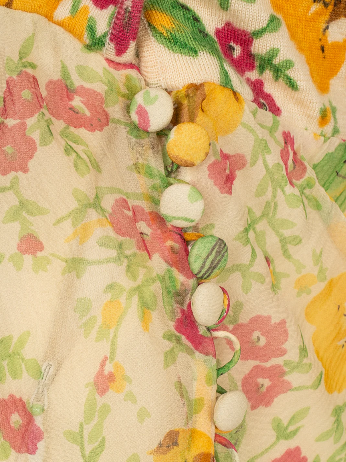 Christian Dior 2000s Floral Printed Silk One Shoulder Maxi Dress