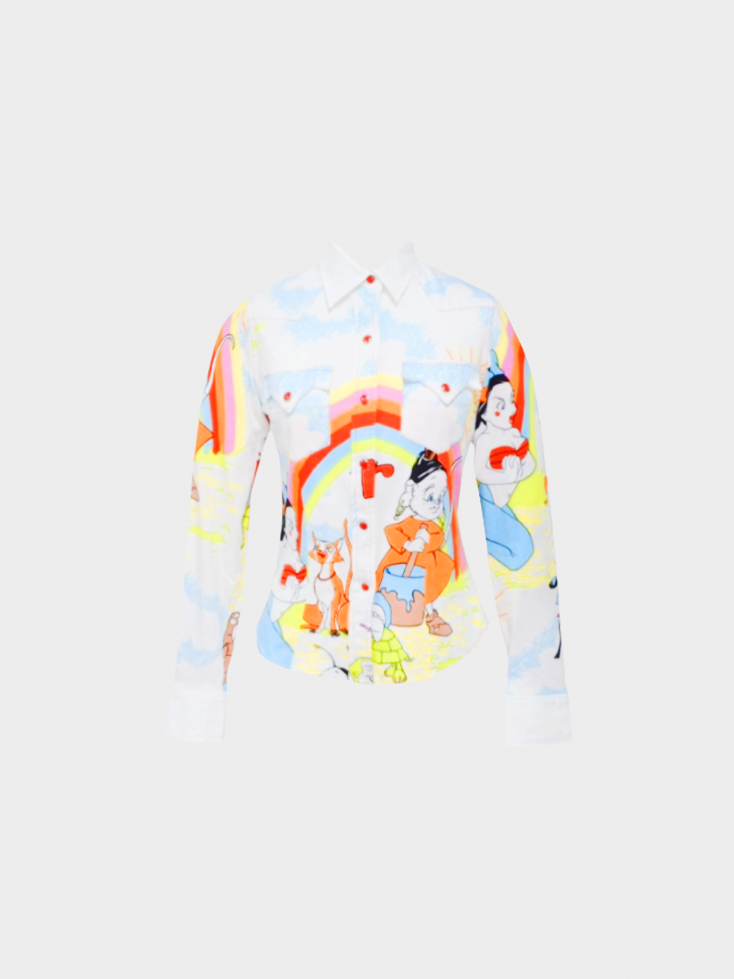 Christian Dior 2002 Cartoon Printed Long Sleeve Top