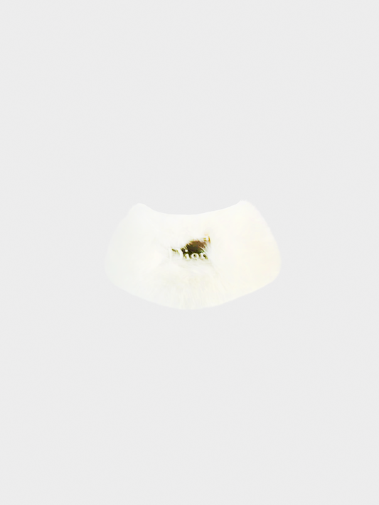 Christian Dior 2000s Cream Fur Neckpiece