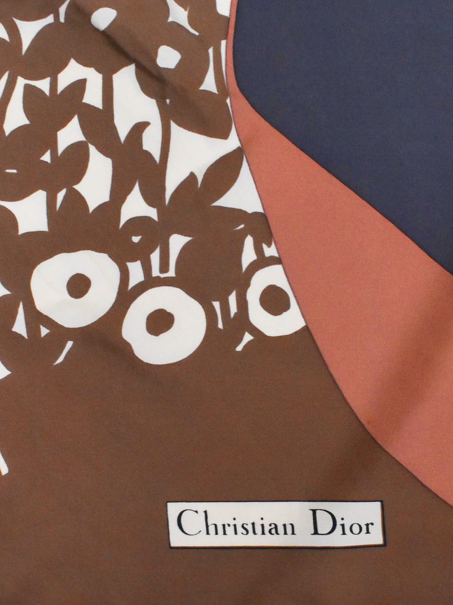 Christian Dior 1980s Floral Silk Scarf