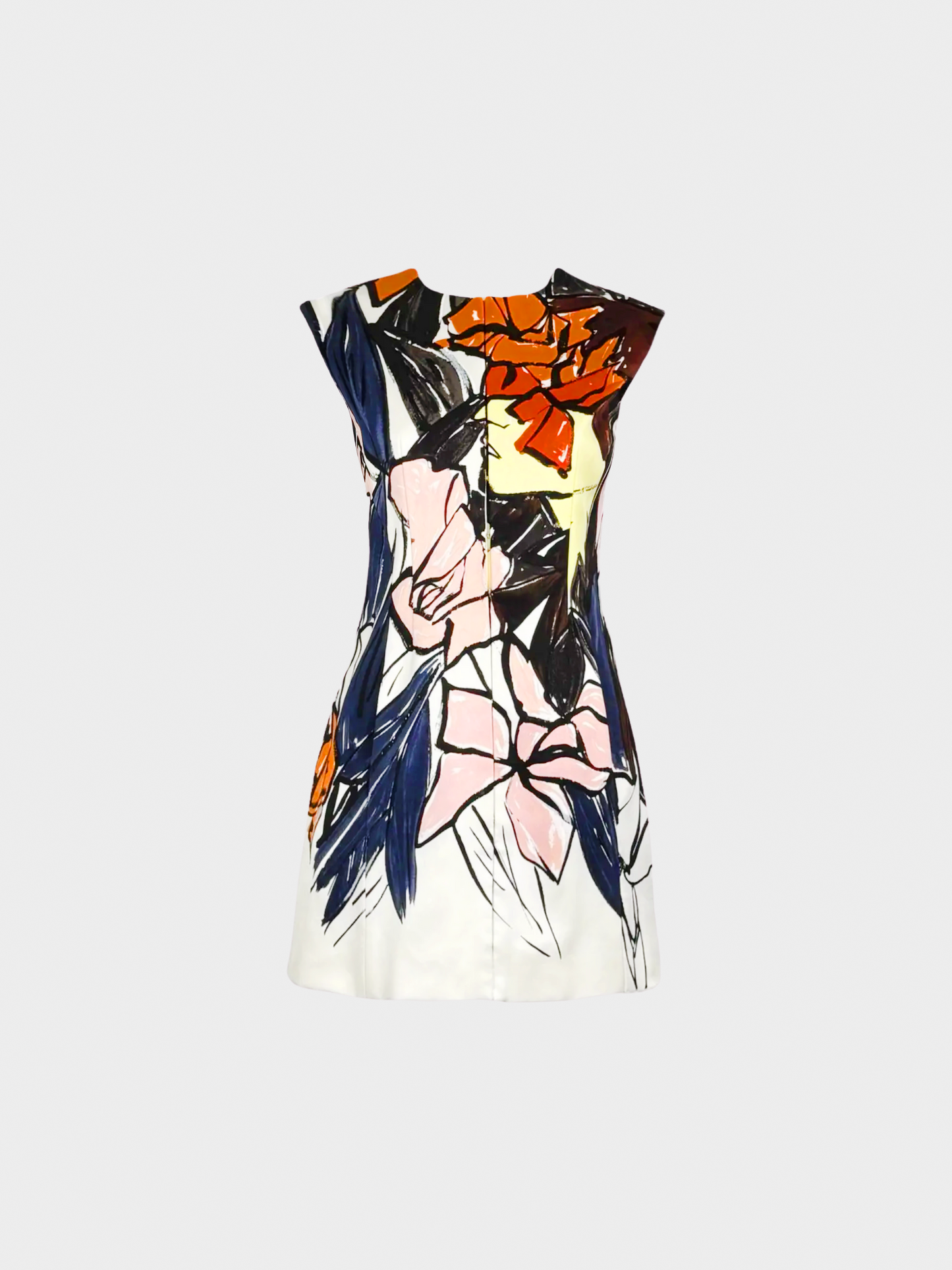 Christian Dior by Raf Simons Cruise 2015 Multicolor Floral Silky Long Top and Bag Set