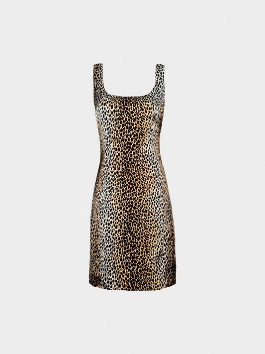 Dolce and Gabbana FW 1996 Leopard Print Mini Dress