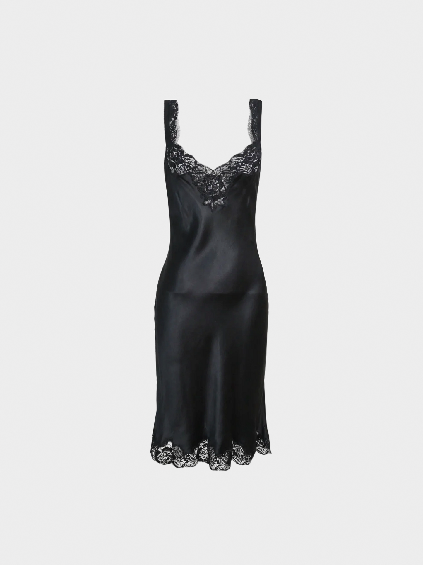 Dolce and Gabbana 1990s Black Lace Silk Dress