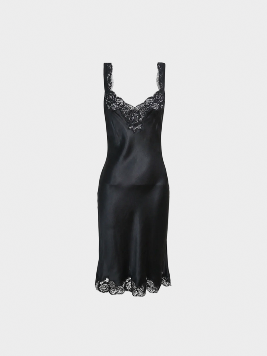 Dolce and Gabbana 1990s Black Lace Silk Dress