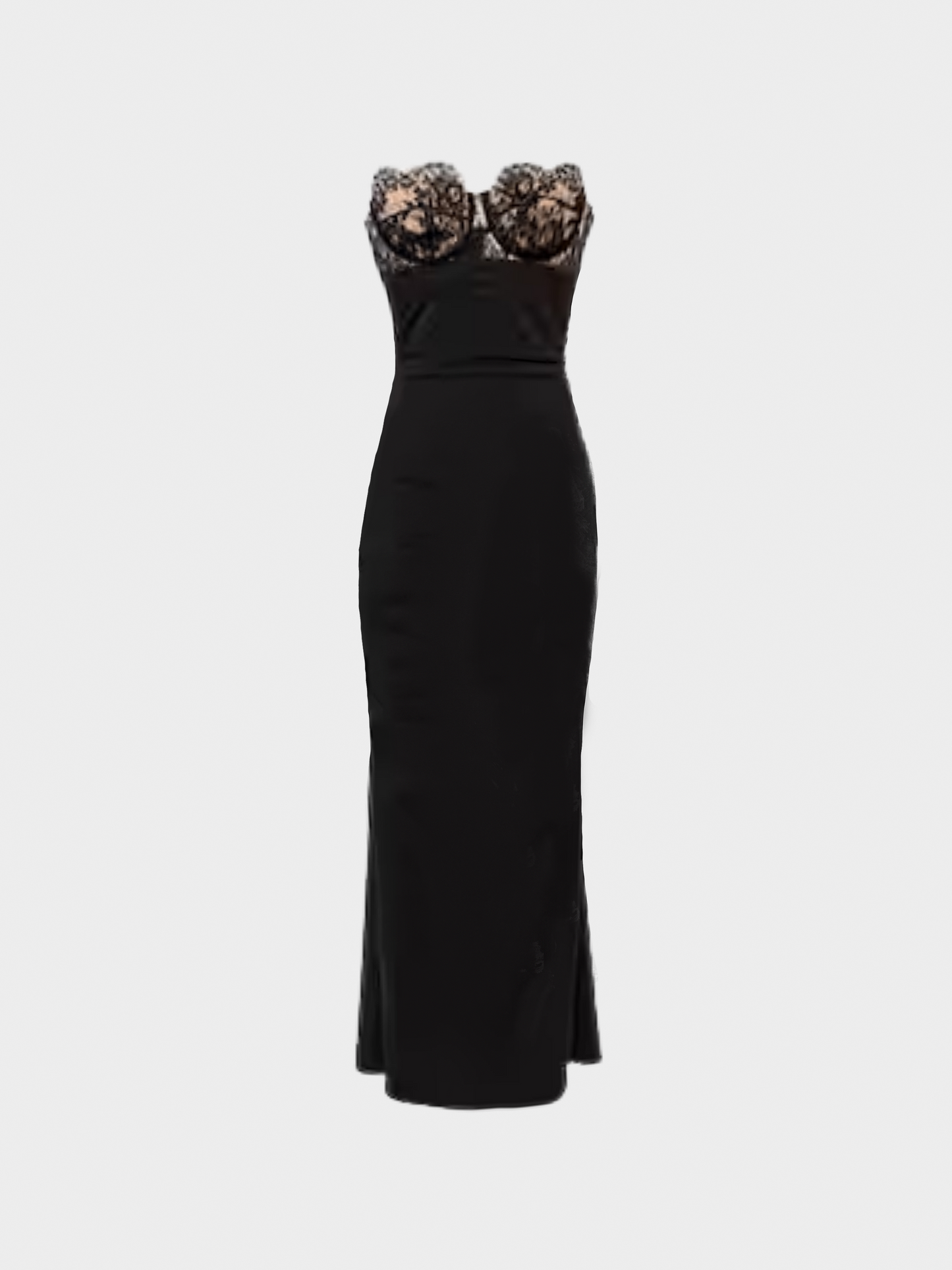 Dolce and Gabbana 2010s Black Lace Corset Maxi Dress