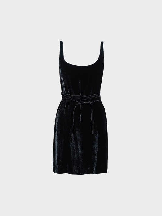 Miu Miu FW 1997 Black Velour Mini Dress