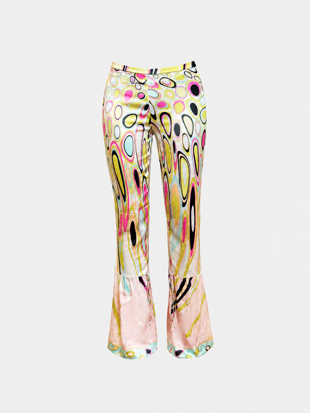 Emilio Pucci 2000s Multicoloured Graphic Flared Pants