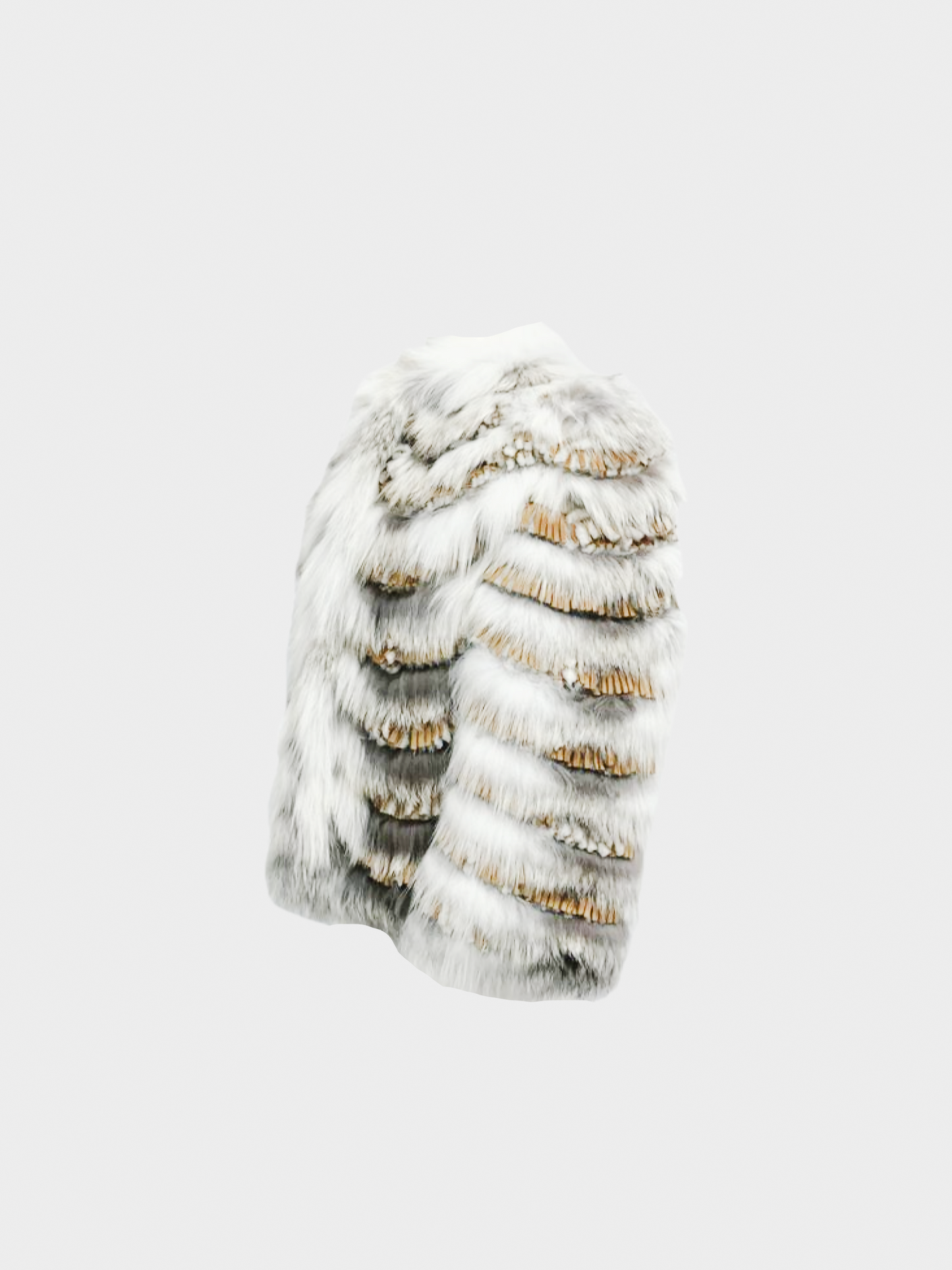 Ermanno Scervino 2000s White Rabbit Fur Fringe Jacket